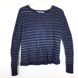 Pam & Gela Sweater striped open back wool medium